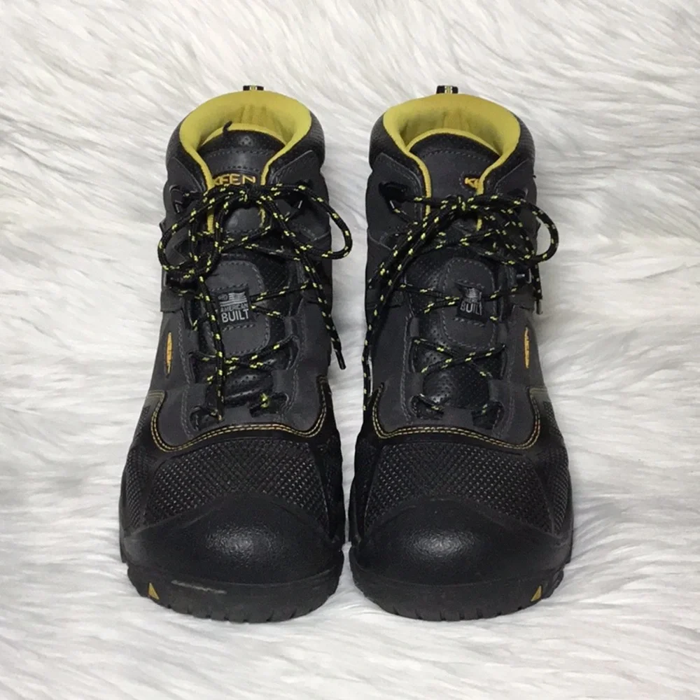 Keen Men’s Logandale Waterproof Steel Toe Boot, Raven/Black, 13D